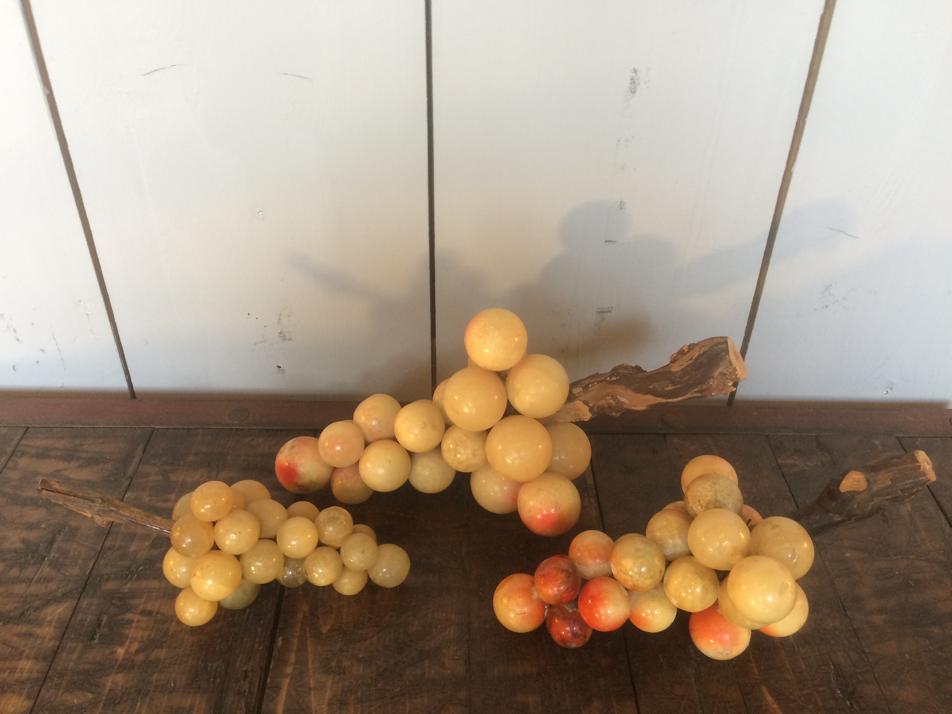 3 Grappes De Raisins Artificiels En Plastique - Décoration Maison Et Cuisine - Réalistes Et Durables - Environ 14x5.6 Cm