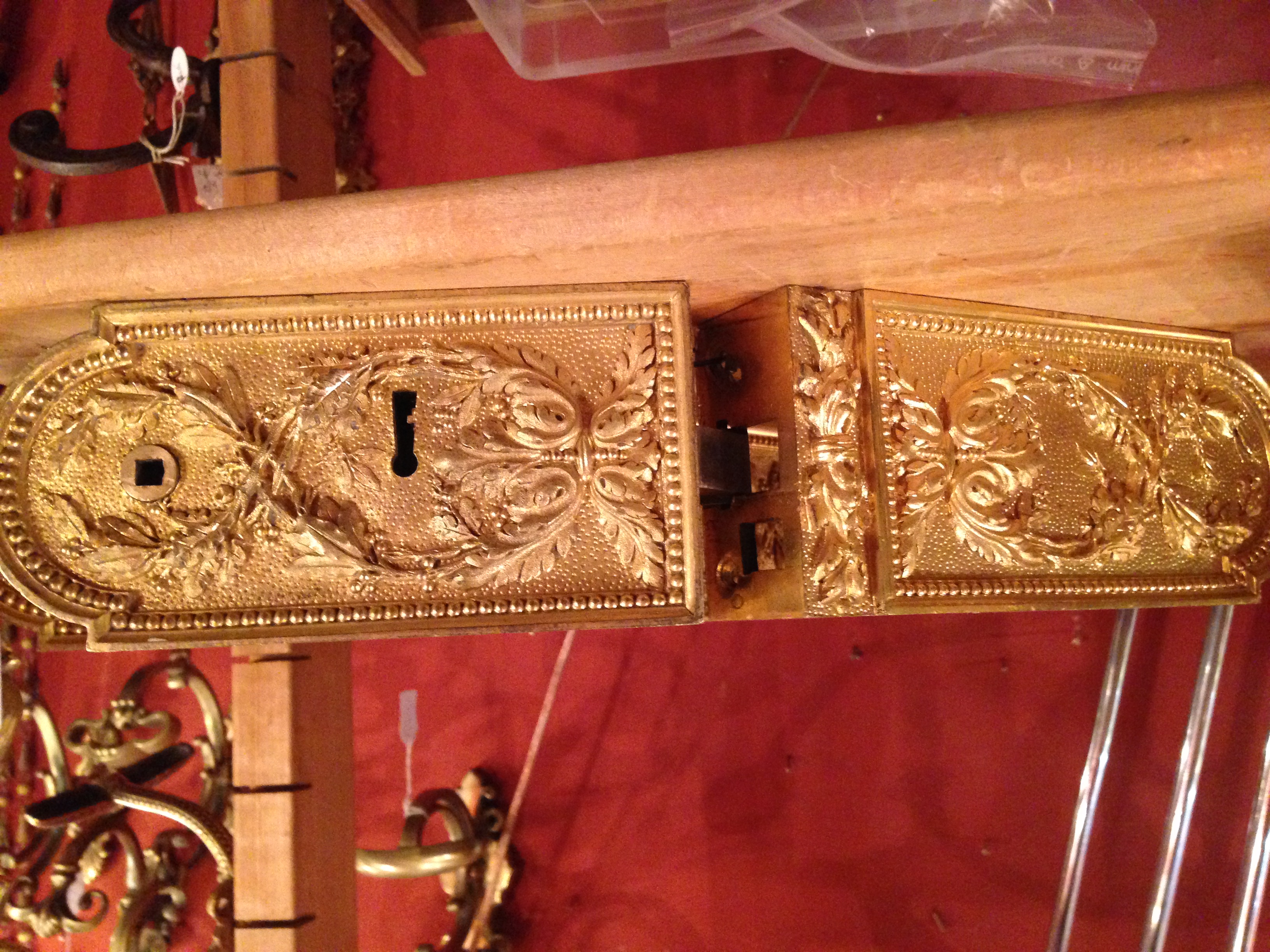 12X 65MM X 50mm 6.3cm Laiton à Manivelle Flush Portail Armoire Porte