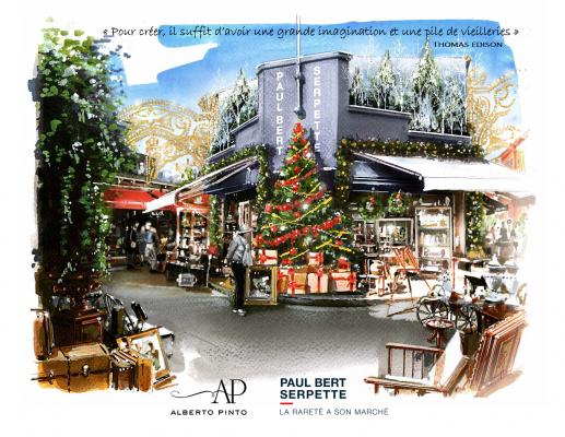 Alberto Pinto cabinet decorates Paul Bert Serpette for Christmas