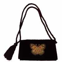 Van Cleef &amp; Arpel bag woven with gold, emerald and ruby ​​threads. The 1950's