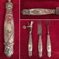service à découper argent silver Art Nouveau