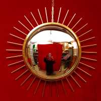 miroir mirror doré sun convex convexe sorcière witch golden