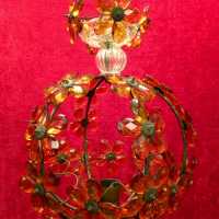 lustre chandelier orange light boule marguerite