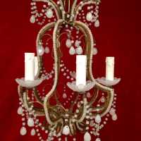 lustre chandelier opaline blanc white light 