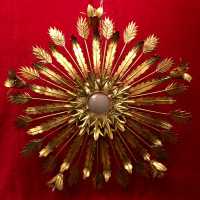 plafonnier fer doré ceiling light gold