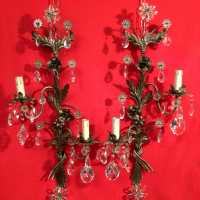 paire appliques light fixture miroir glasses bronze ormoulu