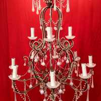 lustre chandelier opaline blanc white light 