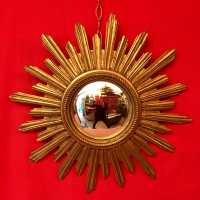 miroir mirror doré sun convex convexe sorcière witch golden