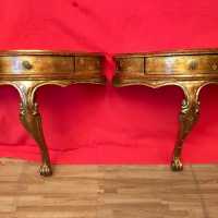paire de console italien doré golden italian