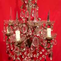 lustre chandelier cristal crystals amethyst amethyste marguerites