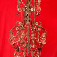 lustre chandelier cristal crystals amethyst amethyste marguerites