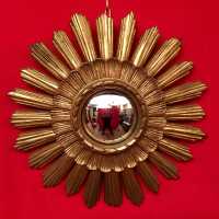 miroir mirror doré sun convex convexe sorcière witch golden