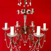 lustre chandelier opaline blanc white light 