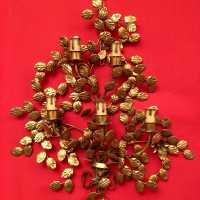 applique light fixture paire pair italien italian golden doré