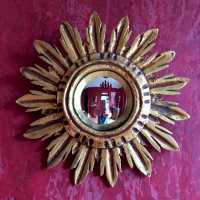 miroir mirror doré sun convex convexe sorcière witch golden