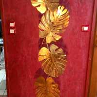 lampadaire lampe lamp doré laiton fer fleurs feuilles lamppost leaves jansen brass 