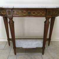 console acajou marbre laiton bronze galerie