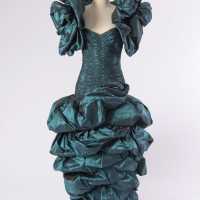 Dress and its bolero "Red carpet", Loris AZZARO Haute Couture, 1980s