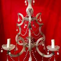 chandelier chandelier opaline white white light