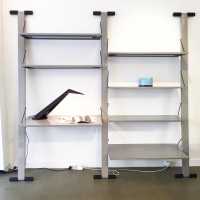 "Grafiti" shelves, Rodney Kinsman, 80s, ed: Bieffeplast