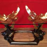 bronze fish table
