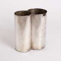 Vase, silver metal, House Desny, c.1930-40