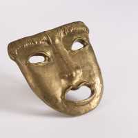Brass decorative mask, c.1950