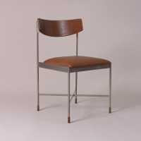 Set of 4 steel chairs, 60s