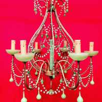 green opaline chandelier green chandelier light lamp