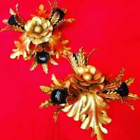 pair ceiling light golden iron