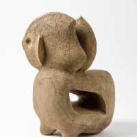 Ceramic sculpture by Michel Lanos, circa 1980-1990