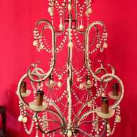 green opaline chandelier green candlestick light yellow lamp
