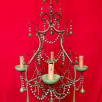 green opaline chandelier green chandelier light lamp