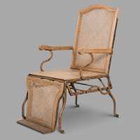 Wrought iron rest chair, nineteenth