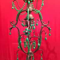 green opaline chandelier green chandelier light lamp