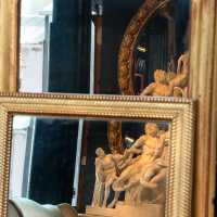 Mirrors of French origin, frame with gold leaf, nineteenth
