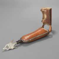 Arm Prosthesis with Left Arm Tool Clip Prothesis with Gripping Tool
