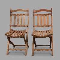 wooden folding chairs, circa 1900 Wooden Folding Chairs