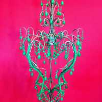 green opaline chandelier green chandelier light lamp