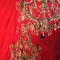 crystal chandelier pair