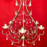 green opaline chandelier green candlestick light lamp white