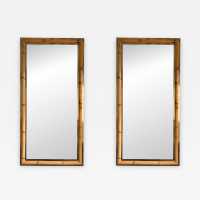 Mirror brass bamboo 1970