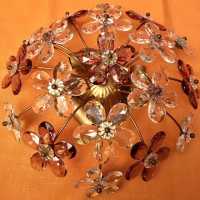pair ceiling light golden iron