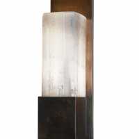 Wall light in bronze and gypsum stone