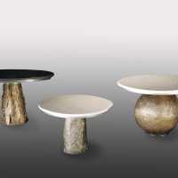 Side table in bronze and marble model pigmee 135