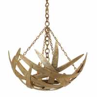 Candlestick in bronze model feather