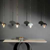 Pendant in bronze and gypsum stone model Selenne