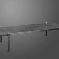 Center table in bronze and slate top