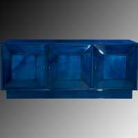 Sideboard in blue cloudy lacquered by frederic DAD in limited Edition.