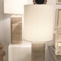 Travertine lamps.